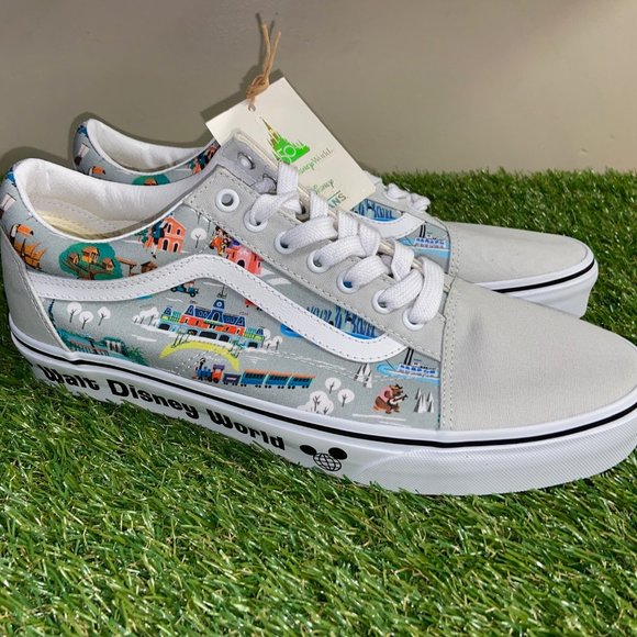 Men\'s Vans Old Skool Disney 50th Walt Disney World Map Rare Casual Shoes Size 10 main image 8